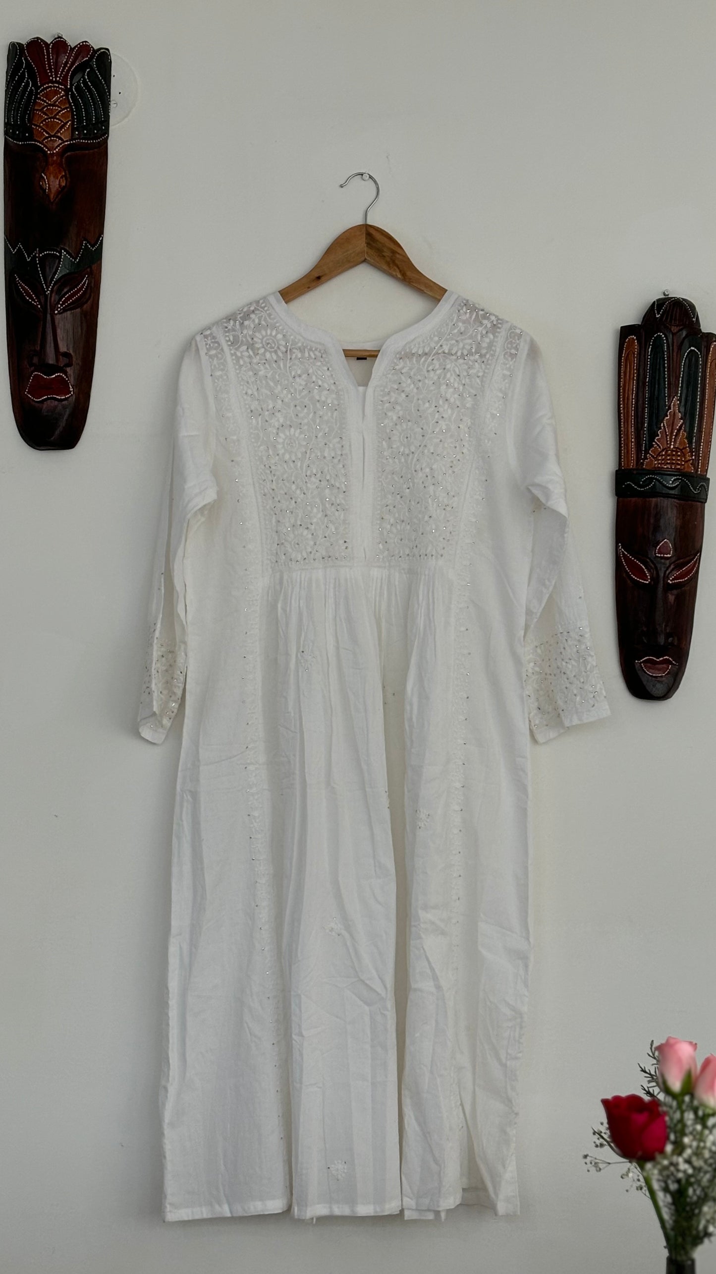 White Chikankari Kurta