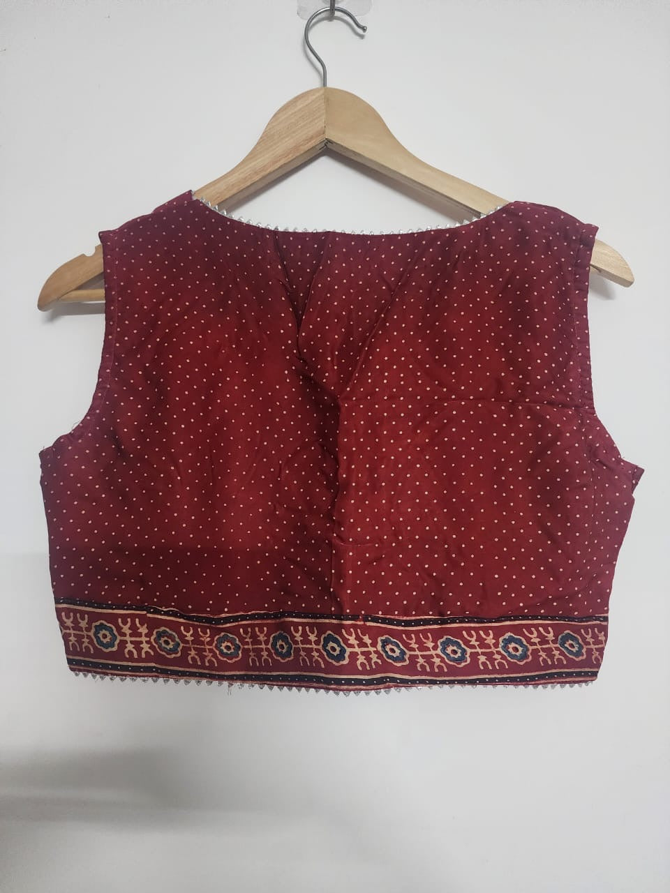 Ajrakh blouse (Red)