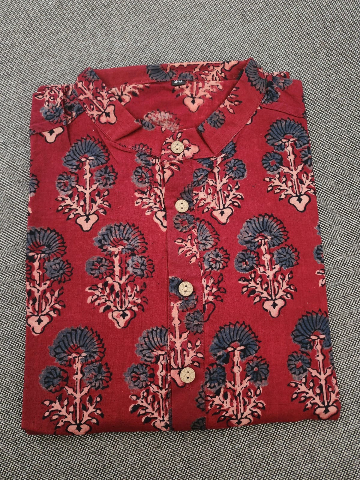 Ajrakh Men's Cotton Long Kurta