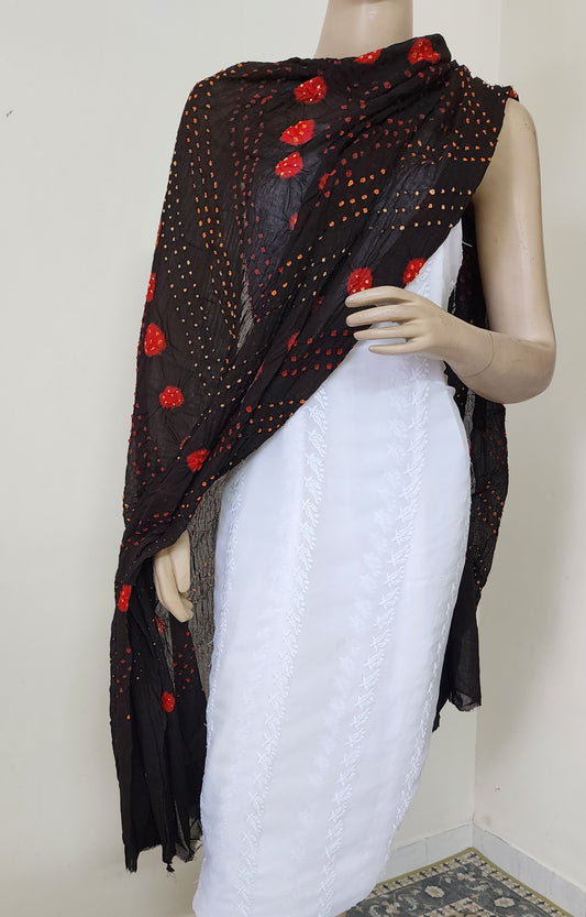 Bandhani dupatta (Black)