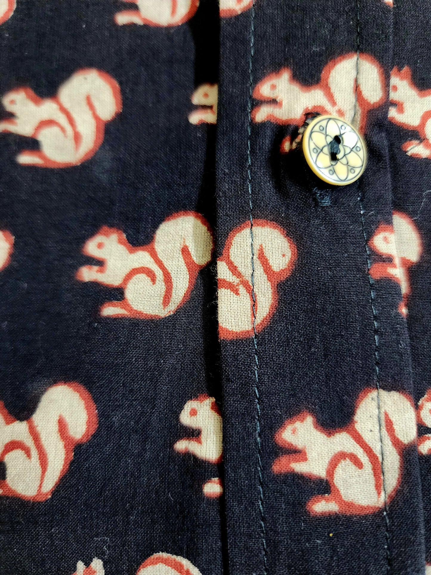 Cotton half sleeve shirt (squirrel print)