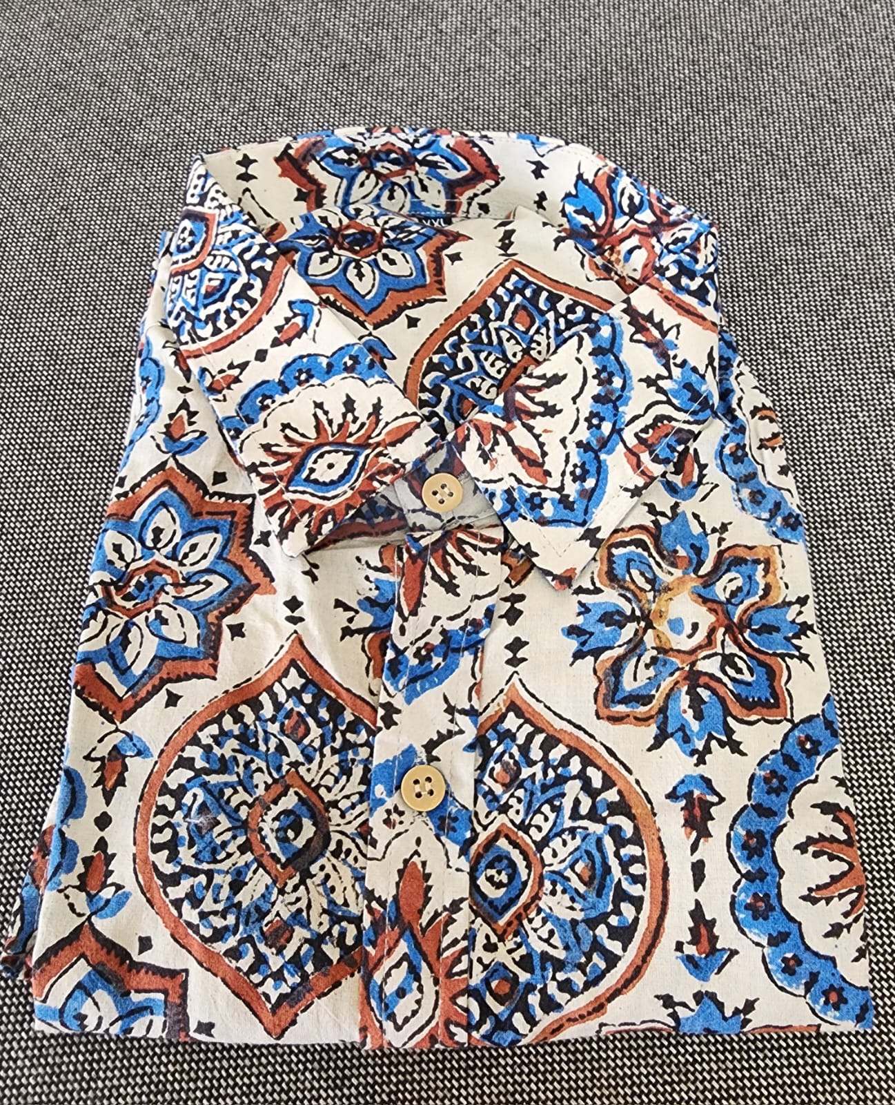 Cotton half Sleeve Shirt (Ajrakh collection)