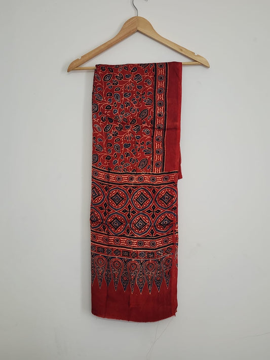 Ajrakh modal silk dupatta