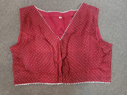 Ajrakh blouse (Red)