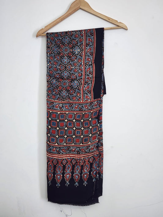 Ajrakh modal silk dupatta