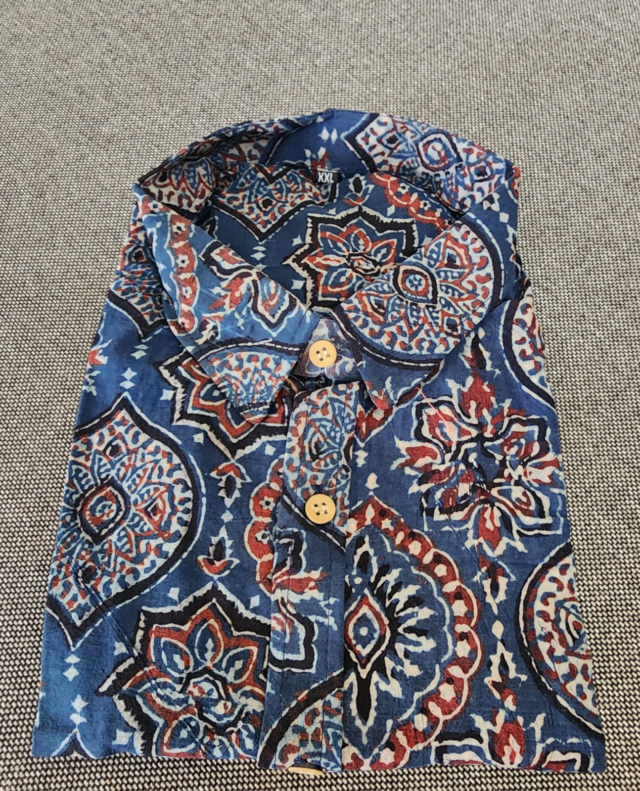 Cotton half Sleeve Shirt (Ajrakh collection)